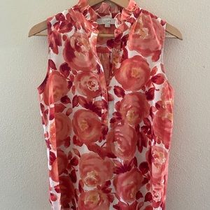 Loft Floral Sleeveless Blouse